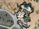 Aerial view of house, pool, and surrounding landscape at 30014 N Baker Ct, Scottsdale, AZ 85262