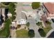 House with a pool and landscaped yard, seen from above at 306 E Dennisport Ct, Gilbert, AZ 85295