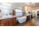 Primary bathroom with double vanities and a free-standing tub at 306 E Dennisport Ct, Gilbert, AZ 85295