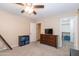 Spacious bedroom with large closet and ceiling fan at 306 E Dennisport Ct, Gilbert, AZ 85295