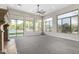 Living area with sliding doors opening to the backyard at 3326 E Ivyglen Cir, Mesa, AZ 85213