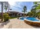 Relaxing pool and spa area with stone accents and landscaping at 3326 E Ivyglen Cir, Mesa, AZ 85213