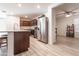 Modern kitchen with stainless steel appliances and an island at 3818 S 84Th Ln, Tolleson, AZ 85353