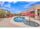 Kidney-shaped pool with spa, and a spacious patio at 4028 N Ranier --, Mesa, AZ 85215