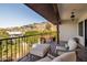 Private balcony with seating and stunning mountain views at 5328 N 46Th St, Phoenix, AZ 85018