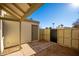 Private backyard with storage shed and gated access at 5855 N 48Th Ave, Glendale, AZ 85301