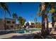 Community swimming pool surrounded by palm trees at 5855 N 48Th Ave, Glendale, AZ 85301