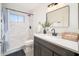 Modern bathroom with updated vanity and shower at 6805 E 2Nd St # 17, Scottsdale, AZ 85251