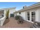 Brick patio with seating area, offering a relaxing outdoor space at 6912 E Larkspur Dr, Scottsdale, AZ 85254