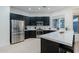 Sleek kitchen with stainless steel appliances and an island at 747 E Nolan Pl, Chandler, AZ 85249