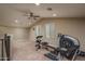 Spacious bonus room with vaulted ceilings, great for a home gym or office at 7934 W Andrea Dr, Peoria, AZ 85383