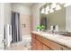 Bathroom with granite vanity and shower/tub combo at 13503 E Summit Dr, Scottsdale, AZ 85259