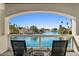Balcony with water views; peaceful and serene at 1519 E Treasure Cove Dr, Gilbert, AZ 85234