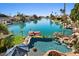 Stunning pool and canal views; resort-style backyard at 1519 E Treasure Cove Dr, Gilbert, AZ 85234