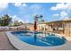 Beautiful kidney-shaped pool with southwest theme at 1637 N Bridalwreath St, Tempe, AZ 85288