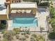 Community pool and spa with covered patio area at 17025 E La Montana Dr # 130, Fountain Hills, AZ 85268