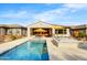 Spacious backyard with a refreshing pool and hot tub at 17535 E Silver Sage Ln, Rio Verde, AZ 85263