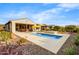 Inviting backyard oasis with a sparkling pool and spa at 17535 E Silver Sage Ln, Rio Verde, AZ 85263