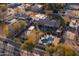 An aerial view showcasing the home's exterior and backyard oasis at 22911 S 199Th St, Queen Creek, AZ 85142