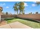 Artificial turf backyard with trees at 45513 W Sky Ln, Maricopa, AZ 85139
