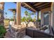 Relaxing outdoor patio with seating and a heater at 6202 E Mckellips Rd # 42, Mesa, AZ 85215