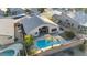 House with pool and patio, surrounded by a landscaped yard at 9628 E Olla Ave, Mesa, AZ 85212