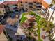 Aerial view of community with lush landscaping, gazebos, and walkways at 10330 W Thunderbird Blvd # C119, Sun City, AZ 85351