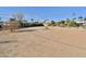 Large backyard with dirt and sparse desert landscaping at 10331 W Willie Low Cir, Sun City, AZ 85351