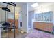 Modern bathroom with double vanity and patterned tile shower at 1308 E Gardenia Dr, Phoenix, AZ 85020