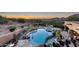 Luxury pool and spa with mountain views at 14179 E Kalil Dr, Scottsdale, AZ 85259