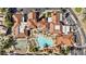 Aerial view of community pool and buildings at 14300 W Bell Rd # 326, Surprise, AZ 85374