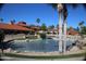 Landscaped pond with fountain and palm trees at 14300 W Bell Rd # 326, Surprise, AZ 85374