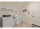 Laundry room with washer, dryer, and shelving at 14353 W Ventura St, Surprise, AZ 85379