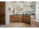 Bathroom with double vanity and granite countertops at 14521 E Desert Vista Trl, Scottsdale, AZ 85262