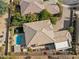 Aerial view of house, pool, and backyard at 15548 E Jojoba Ln, Fountain Hills, AZ 85268