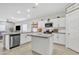 Modern kitchen with white cabinets, granite counters and island at 2562 N Abbey Rd, Casa Grande, AZ 85122