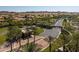 Aerial view of gated community entrance with guard house at 29308 N 132Nd Ln, Peoria, AZ 85383