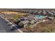 Aerial view of community amenities, pool, and homes at 37029 N Andravida Dr, San Tan Valley, AZ 85140