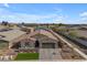 Aerial view of single-story home with front yard at 37029 N Andravida Dr, San Tan Valley, AZ 85140