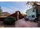 Relaxing patio featuring a fireplace and mountain backdrop at 38844 N Spur Cross Rd, Cave Creek, AZ 85331