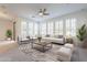 Bright and airy living room featuring a comfy sofa and large windows at 3982 E Sandpiper Dr, Phoenix, AZ 85050