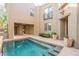 Private plunge pool with a waterfall feature at 3982 E Sandpiper Dr, Phoenix, AZ 85050