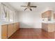 Small dining area with tile flooring and built-in cabinetry at 5452 E University Dr, Mesa, AZ 85205