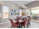 Bright dining room with sliding glass doors to patio at 5609 W Posse Dr, Eloy, AZ 85131