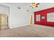 Main bedroom with carpet flooring and ceiling fan at 7110 W Villa Lindo Dr, Peoria, AZ 85383