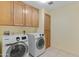 Laundry room with washer, dryer, and ample cabinet space at 7110 W Villa Lindo Dr, Peoria, AZ 85383