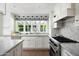 Modern white kitchen with marble countertops and a large island at 7528 N 10Th St, Phoenix, AZ 85020