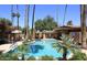 Relaxing community pool with ample lounge chairs and palm trees at 921 E Becker Ln, Phoenix, AZ 85020