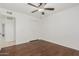 Spacious bedroom with double closet and wood-look floors at 955 N Jay St, Chandler, AZ 85225