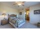 Bedroom with ensuite bath and mountain views at 9823 E Dead Sure Pl, Gold Canyon, AZ 85118